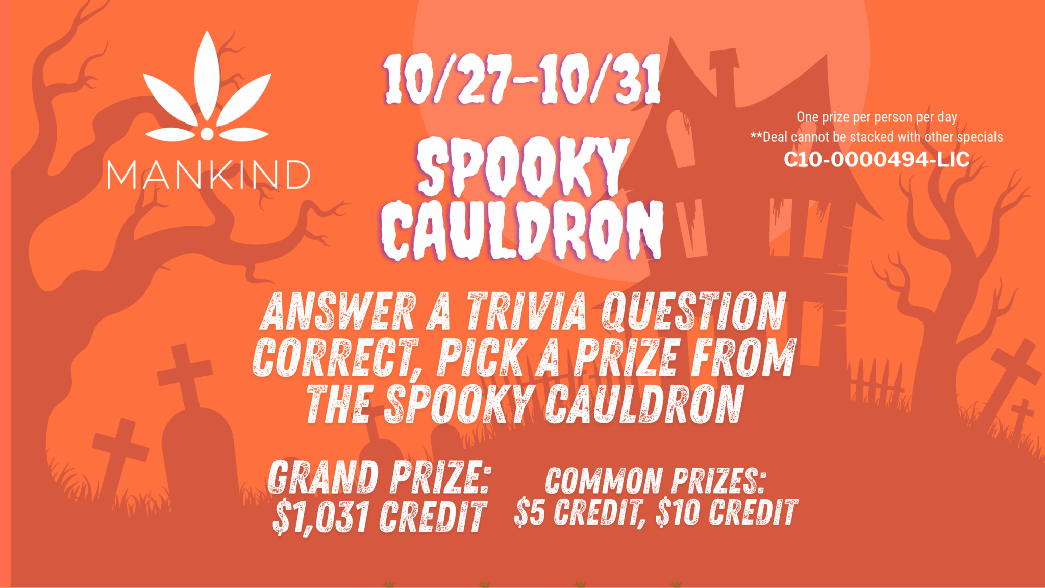 halloween deals for mankind dispensary